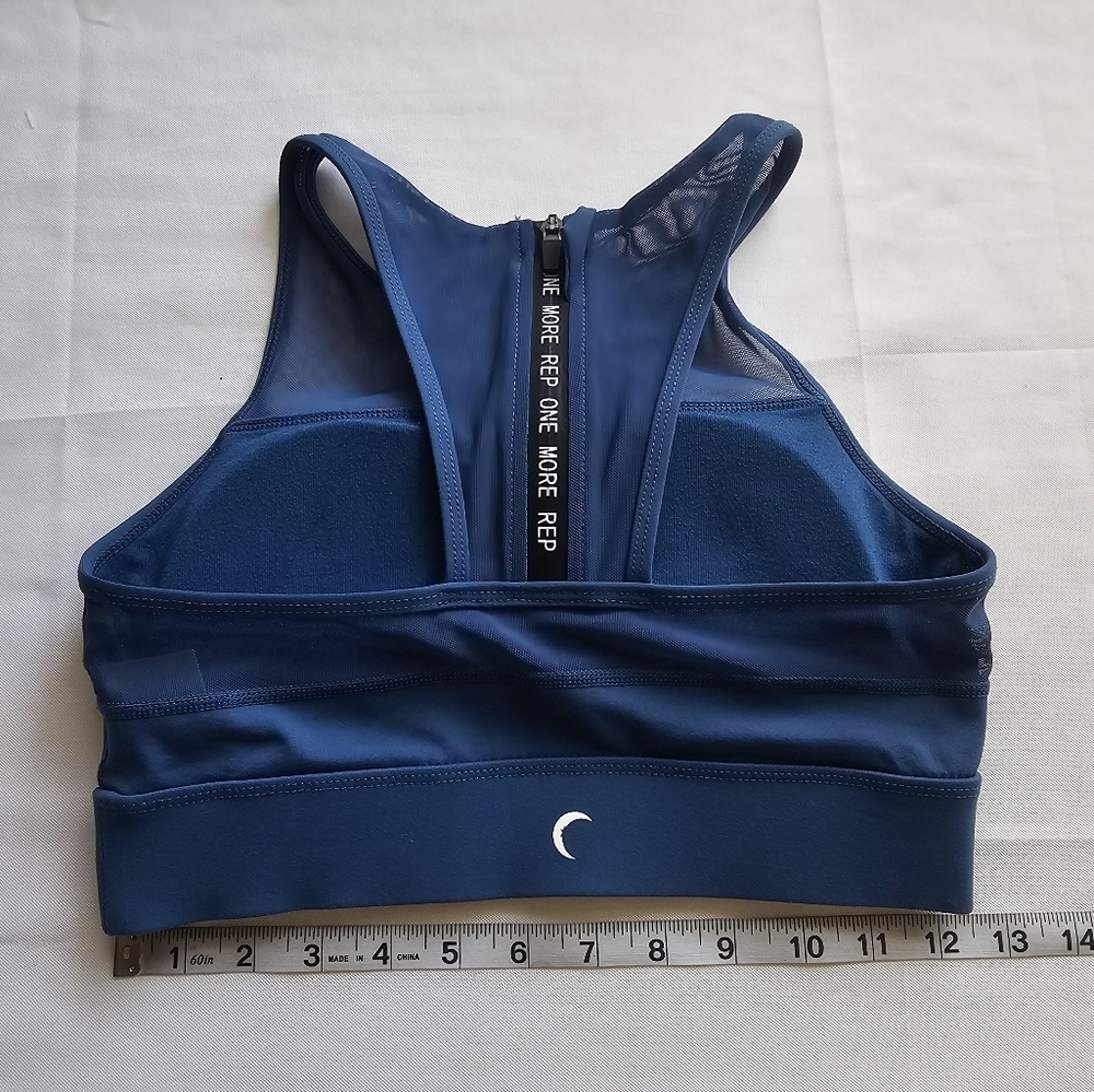 Zyia Active All-Star Sports Bra Blue Size Small Supportive Workout Running Bra - Picture 7 of 11
